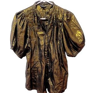 Vintage Gold Chaudry Short Sleeved Top